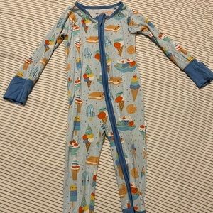 Little sleepies 6-12 ice cream bamboo zippy